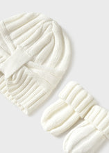 Load image into Gallery viewer, Cream Knit Hat and Mitten Set
