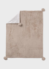 Load image into Gallery viewer, Beige Pom Blanket
