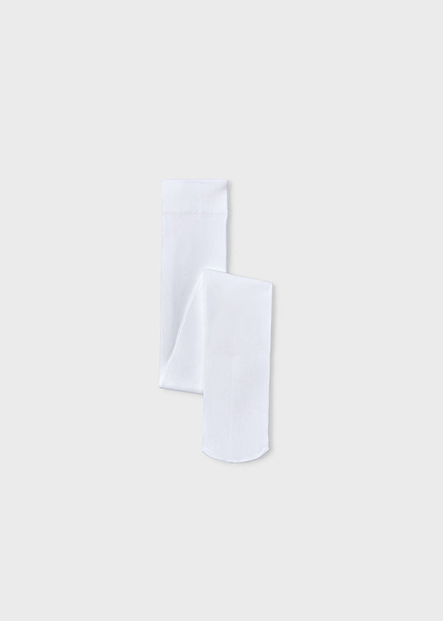 White Nylon Basic Tights