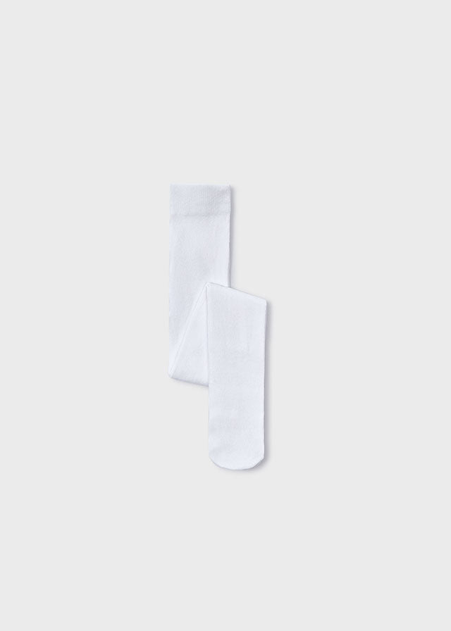White Cotton Blend Tights