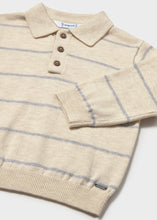 Load image into Gallery viewer, Dusty Blue Stripe Polo
