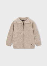 Load image into Gallery viewer, Taupe Collared Dressy Knit Jacket

