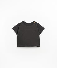 Load image into Gallery viewer, Anthracite Short Sleeve Raw Edge Tee
