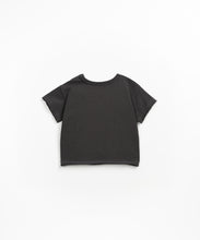Load image into Gallery viewer, Anthracite Short Sleeve Raw Edge Tee

