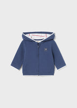 Load image into Gallery viewer, Navy Hooded Zip Up Jacket

