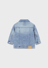 Load image into Gallery viewer, Light Wash Collared Denim Jacket
