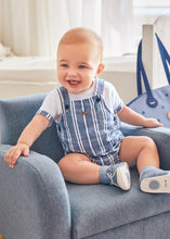 Load image into Gallery viewer, Blue Stripes Romper Set
