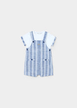 Load image into Gallery viewer, Blue Stripes Romper Set
