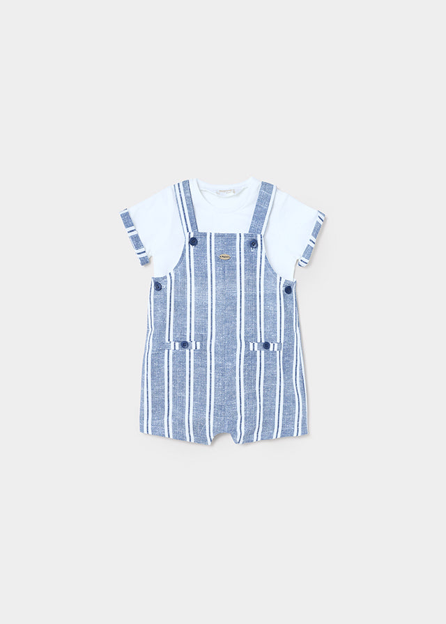 Blue Stripes Romper Set