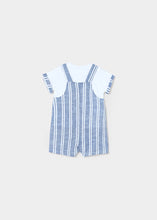 Load image into Gallery viewer, Blue Stripes Romper Set
