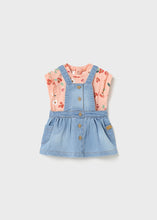 Load image into Gallery viewer, Denim Overall Dress &amp; Tee Set
