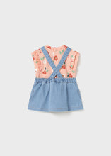 Load image into Gallery viewer, Denim Overall Dress &amp; Tee Set
