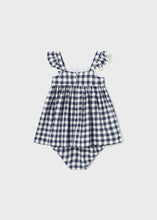 Load image into Gallery viewer, Navy Gingham Dress &amp; Bloomer Set
