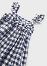 Load image into Gallery viewer, Navy Gingham Dress &amp; Bloomer Set
