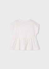 Load image into Gallery viewer, Cream Flower Peplum Top
