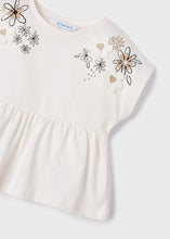 Load image into Gallery viewer, Cream Flower Peplum Top
