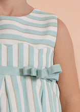 Load image into Gallery viewer, Sage Stripe Linen Dress
