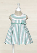 Load image into Gallery viewer, Sage Stripe Linen Dress
