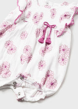 Load image into Gallery viewer, Fuchsia Floral Romper &amp; Hat 2pc Set
