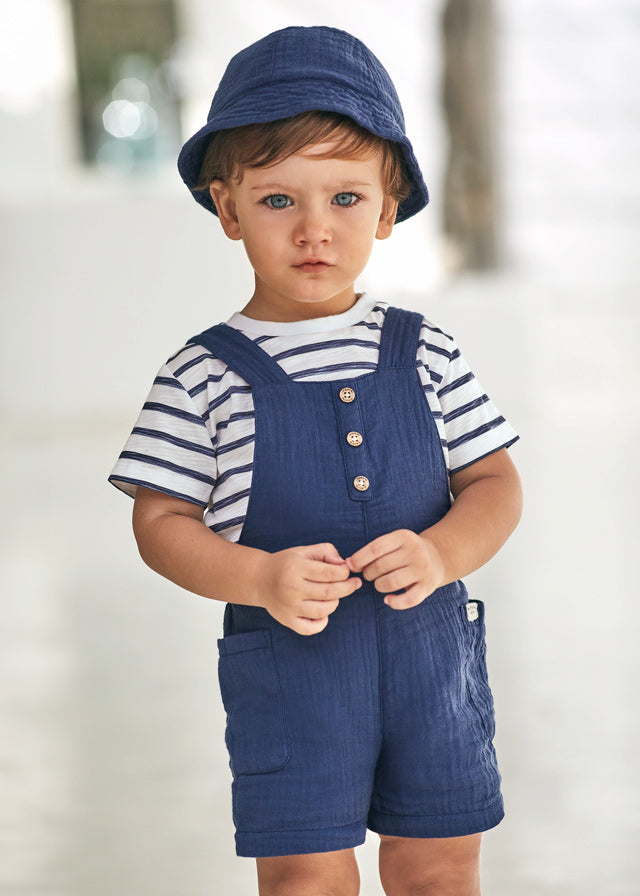 Ink Blue Overall 3pc Set