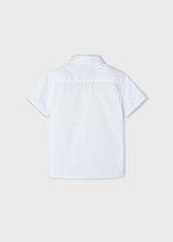Load image into Gallery viewer, White Short Sleeve4 Button Up Top
