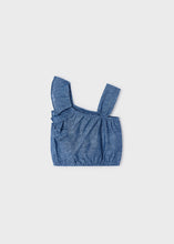 Load image into Gallery viewer, Chambray Linen Flutter Tank
