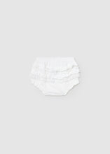 Load image into Gallery viewer, White Ruffled Bloomer
