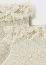 Load image into Gallery viewer, Baby Girl Champagne Dressy Socks
