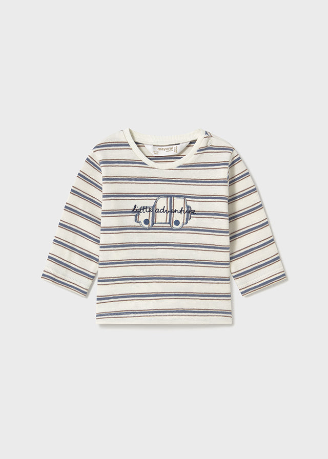 Blue Stripe Jeep Long Sleeve Top