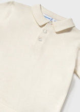 Load image into Gallery viewer, Cream Knit Lightweight Polo
