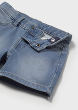 Load image into Gallery viewer, Boys Mid-Wash Stretchy Denim Shorts
