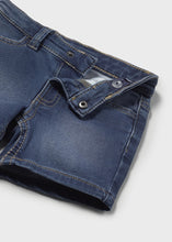 Load image into Gallery viewer, Boys Dark Wash Stretchy Denim Shorts
