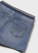 Load image into Gallery viewer, Boys Mid-Wash Denim Stretch Shorts
