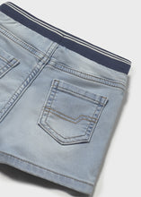 Load image into Gallery viewer, Boys Light Wash Denim Stretch Shorts
