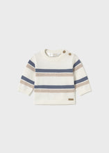Load image into Gallery viewer, Blue/Taupe Stripe Sweater
