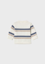 Load image into Gallery viewer, Blue/Taupe Stripe Sweater

