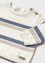 Load image into Gallery viewer, Blue/Taupe Stripe Sweater
