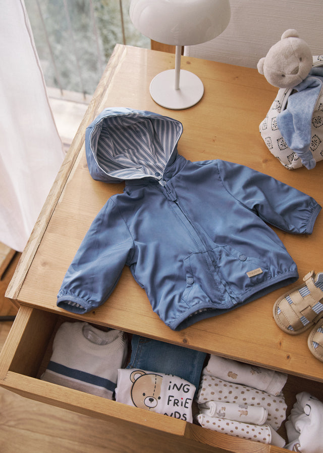 Dusty Blue Reversible Windbreaker