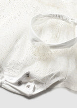 Load image into Gallery viewer, White Shimmer Tulle Dress + Headband Set

