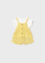 Load image into Gallery viewer, Yellow Daisy Overall Set

