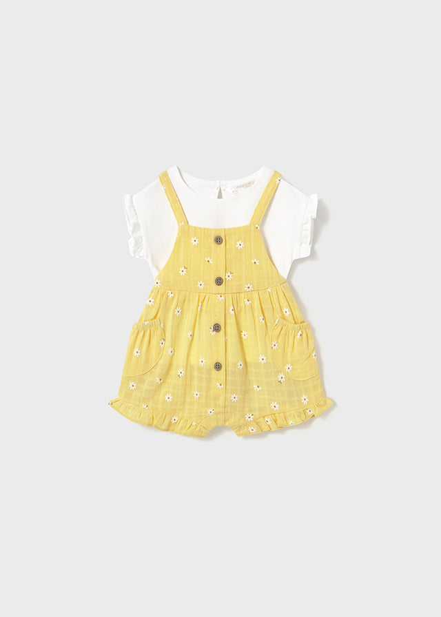 Yellow Daisy Overall Set