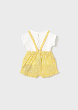 Load image into Gallery viewer, Yellow Daisy Overall Set
