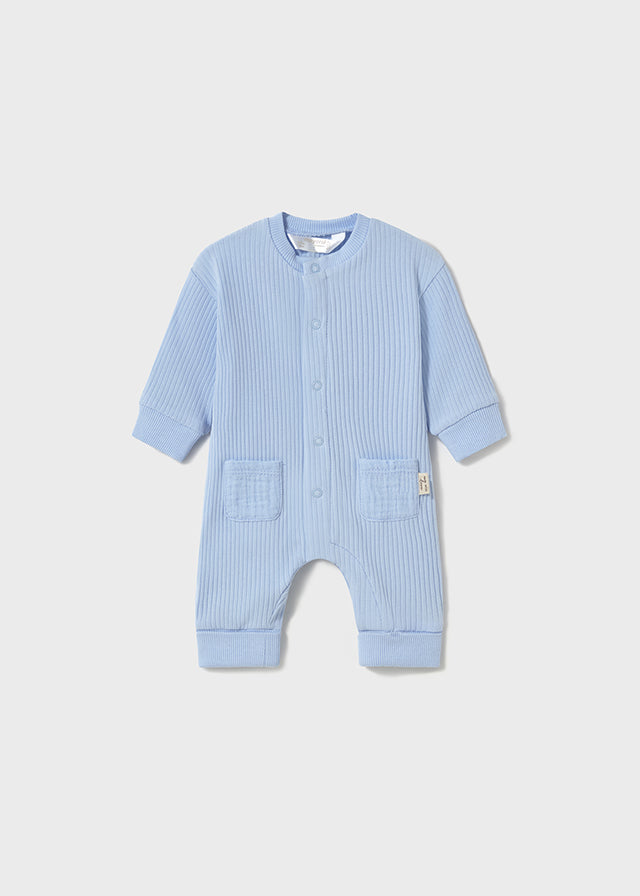 Baby Blue Ribbed Coverall