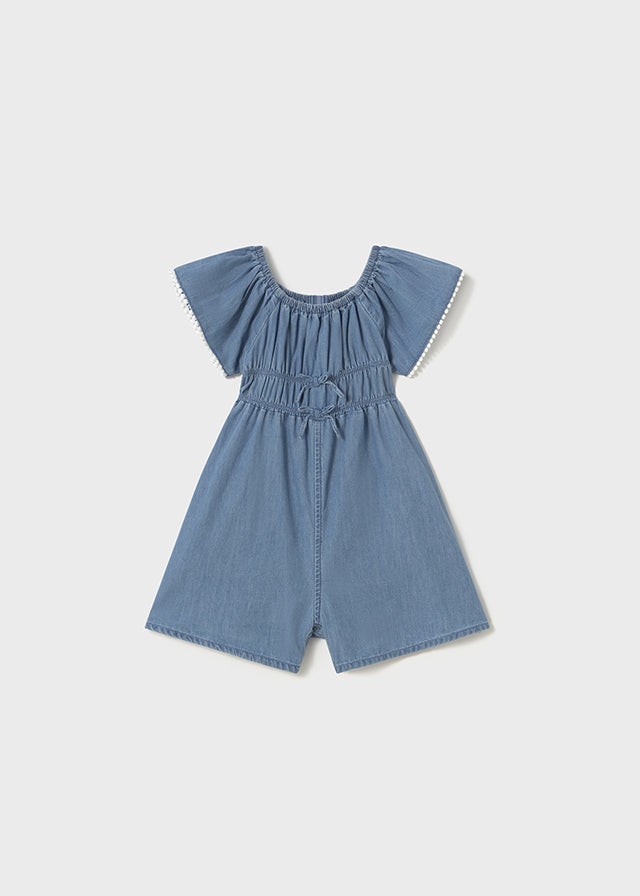Denim Cinched Romper