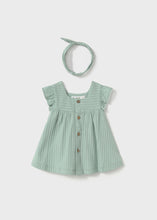 Load image into Gallery viewer, Summer Sage Dress + Headband Set
