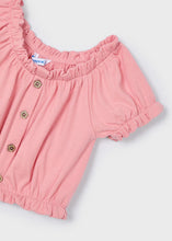 Load image into Gallery viewer, Coral Ribbed Cropped Top
