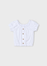 Load image into Gallery viewer, White Ribbed Cropped Top
