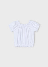 Load image into Gallery viewer, White Ribbed Cropped Top
