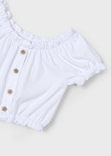 Load image into Gallery viewer, White Ribbed Cropped Top
