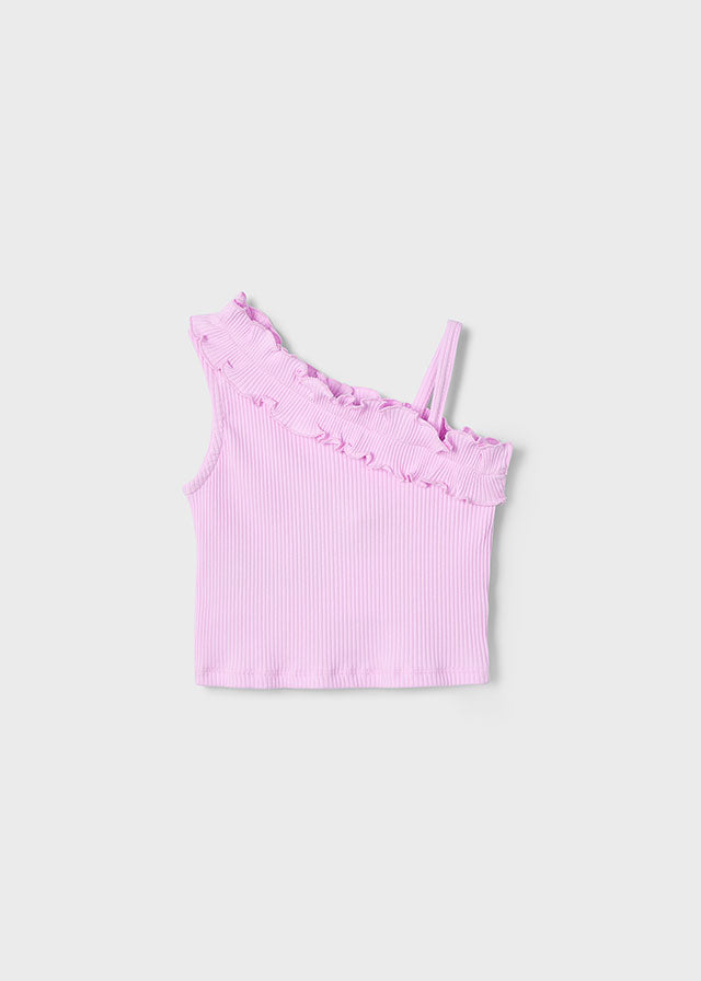 Bubblegum Pink Ruffle Tank